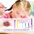 thumbnail image 2 of 1000pcs Small Elastic Hair Bands 2pcs Mini Rubber Bands Remover Pony Pick cutter 4pcs Topsy Hair Tail Tools Girls French Braiding Tool Loop Ponytail Maker Hair Styling Accessories (Multi-Color Pink), 2 of 6