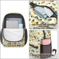 thumbnail image 4 of Tractor and Leaves Cream Pattern 17" School Backpacks for Teens,Waterproof Oxford Fabric,S-Shape Padded Straps for School,Travel,Hiking,Camping, 4 of 6