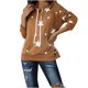 thumbnail image 1 of Suéter con capucha de manga larga con estampado de estrellas de cinco puntas informal para mujer Top suelto Fridja  ghj987+3284, 1 of 5