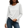 thumbnail image 2 of AloohaidyvioNo Boundaries Womens Long Sleeve Tops Lightweight Basic Tee Fall Soft Crewneck Shirts, 2 of 7