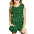 thumbnail image 2 of LSLJS Mo Girls' Casual Manches Col Rond Col Imprimé Pantalon Court Sets Bébé Filles Outfit Sets, 2 of 8