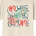 thumbnail image 2 of Christmas Card Ho Ho Ho Crew neck Short Sleeve Natural Adult T-shirt
-Large, 2 of 3