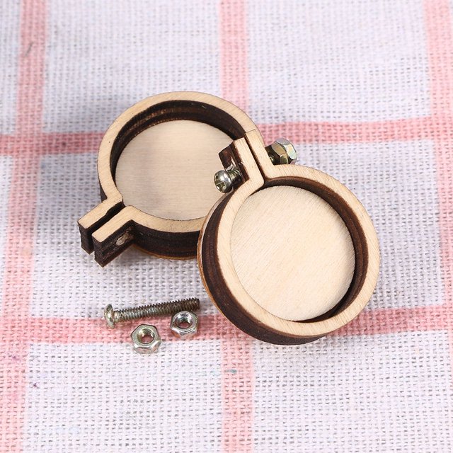OULII 15PCS Quilting Frame for Sewing Crafts Miniature Frames Light Brown Craft Creation Crafters