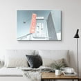 thumbnail image 2 of PixonSign Canvas Print Wall Art Orange Sign in Southwest Town Places Cities Photography Realism Modern Scenic Relax/Calm Blue Duotone for Living Room, Bedroom, Office - 12"x18", 2 of 5