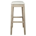 thumbnail image 3 of Elevated Upholstered Barstool, Stone Wash Brown, 3 of 3