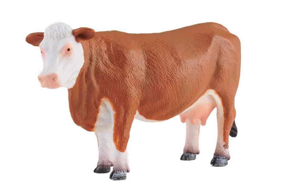 NEW CollectA HEREFORD COW & CALF GROUP solid plastic toy farm pet animal 