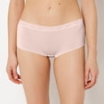 thumbnail image 1 of Ultrasoft Modal Boyshort Panty with Lace Trim In Pearl Blush, 1 of 5