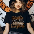 thumbnail image 3 of Pumpkin Everything T-Shirt | Fall Coffee and Leopard Pumpkin Graphic Tee, Light Pink, Size S, 3 of 6