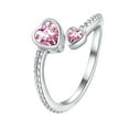 thumbnail image 2 of Anillos de Pareja Que Coinciden Anillo Ajustable Anillo de Cumpleaños de Piedra Anillo de Pareja Corazón Constelación Joyería de Cumpleaños Anillos de Parejas Conjunto, 2 of 5