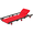 Black + Red, variant on ELLEGNT Padded Rolling Creeper Cart - 40 Inch with Adjustable Backrest & Headrest for Mechanics, Black
