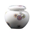 thumbnail image 3 of Jarrón de cerámica con forma de tarro de jengibre de porcelana para decoración del hogar, arreglos florales, exhibición y almacenamiento. Blanco, 3 of 9