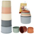 thumbnail image 1 of 8pcs Stacking Cups Toy for Kids  Pre-school Learning Toy Stacking Tower Pyramid Education Develop Building Cup Toy Smooth Edge Stacking Cups for 6 Month+ Toddlers Boys Girls, 1 of 8