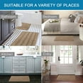 thumbnail image 6 of Bathroom Rugs Bath Rug Set 2 Piece Bathroom Contour Rug Toilet Mat Sets Non Slip Contour Bath Rug Ultra Thick Water Absorbent Striped Bath Mats(20" x 32" Plus 20" x 20" U, Taupe Brown), 6 of 6