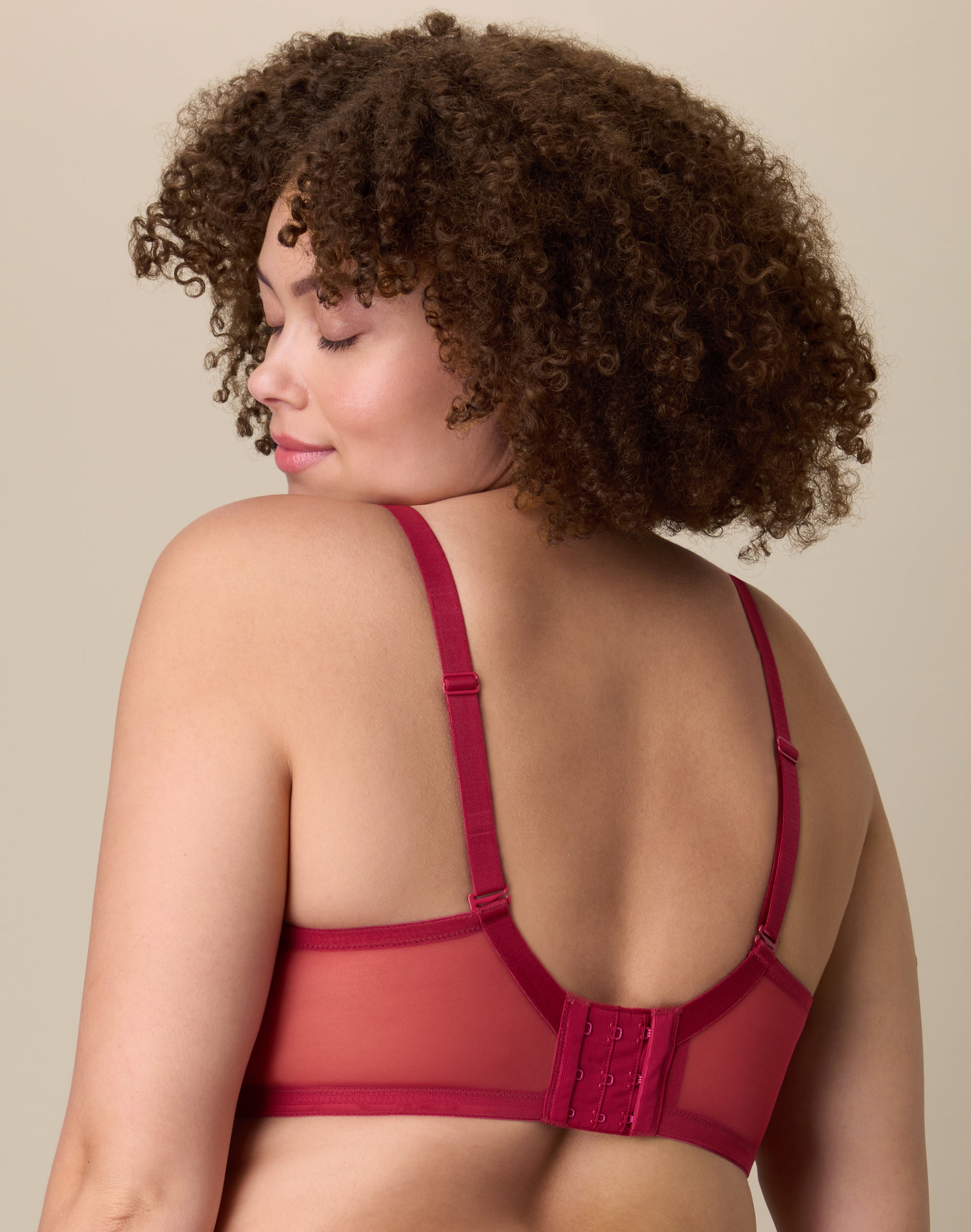 Playtex Unlined Lace Balconette Bra, Full Coverage  Digital Rose 40DD Women's