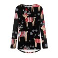 thumbnail image 4 of Aoochasliy Pullover for Women Clothes Christmas Women Sweatshirts Casual Round Neck Loose Blouses Printing Shirts, 4 of 5