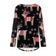 thumbnail image 4 of Puntoco Mujeres Casual Imprimir Navidad suelta manga larga cuello redondo tops Puntoco Puntoco-4194, 4 of 5
