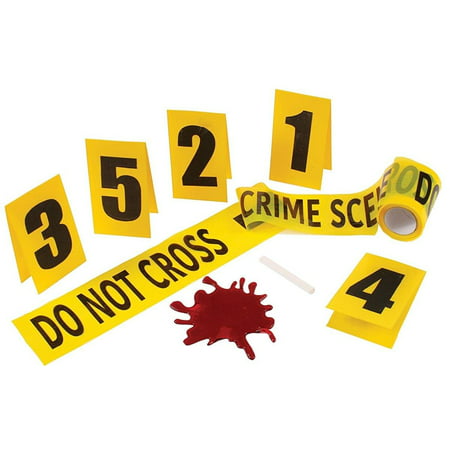Crime Scene Kit with Blood Splat Halloween Decoration