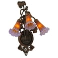 thumbnail image 2 of 10.5"W Amber/Purple Pond Lily 3 LT Wall Sconce, 2 of 2