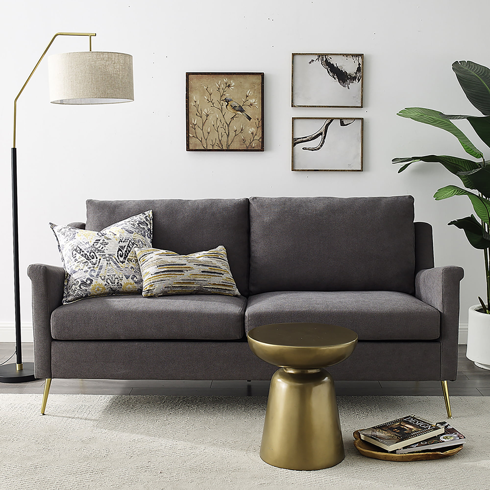 Apartment Sofa With Gold Legs