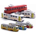 thumbnail image 2 of Modèle Classique de Train en Plastique Tramway Moulé sous Pression Train à Rétrofriction / Jouet Musical LED pour Enfants Développemental Jaune Gris, 2 of 6