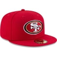 thumbnail image 3 of Men's New Era Scarlet San Francisco 49ers Team 59FIFTY Fitted Hat, 3 of 6