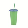 thumbnail image 4 of Tazas de agua de plástico que cambia de color de temperatura taza de paja bebida fría taza de café para niños adultos 5 piezas tholdsy HA003525-00, 4 of 7