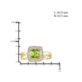 thumbnail image 4 of 3/4 Carat T.G.W. Peridot And White Diamond Accent 14k Gold Over Silver Ring, 4 of 4
