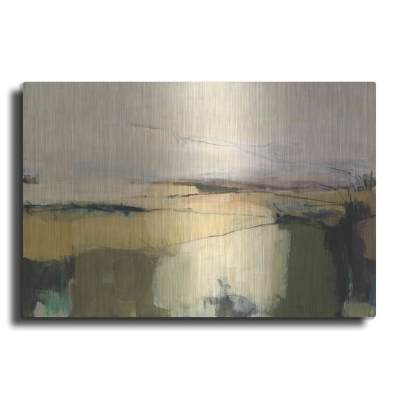 Luxe Metal Art 'Midcoast 1' by Amanda Hawkins, Metal Wall Art, 16"x12"