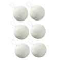 thumbnail image 1 of 6 bolas navideñas blancas con cuerda para decorar, hogar y fiestas. 4 cm, 1 of 9