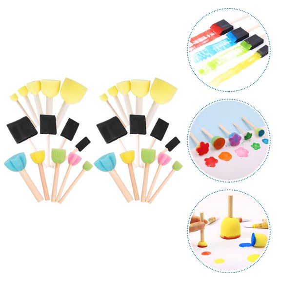Sparsain 28pcs Sponge Stamps for Kids, Sponge Stamps for Drawing, Graffiti