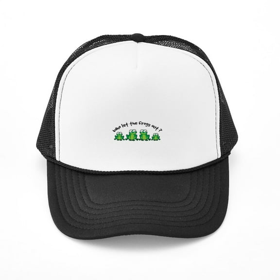 CafePress - Who Let The Frogs Out - Adjustable Unisex Printed Trucker Hat with Mesh Back
