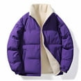 thumbnail image 2 of Kilaqueen Winter Coats for Women Fleece Lining Full-Zip Down Stand Collar Parkas Puffer Jacket with Pockets Long Sleeve Solid Color Warm Outerwear, 2 of 4
