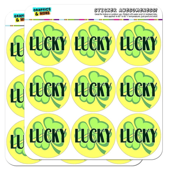 Lucky Four Leaf Clover Irish 2" Scrapbooking Crafting Stickers