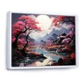 thumbnail image 2 of Designart "Enchanting Kawaii Moonlit River" Landscape Lake River Floater Framed Wall Art Living Room, 2 of 5