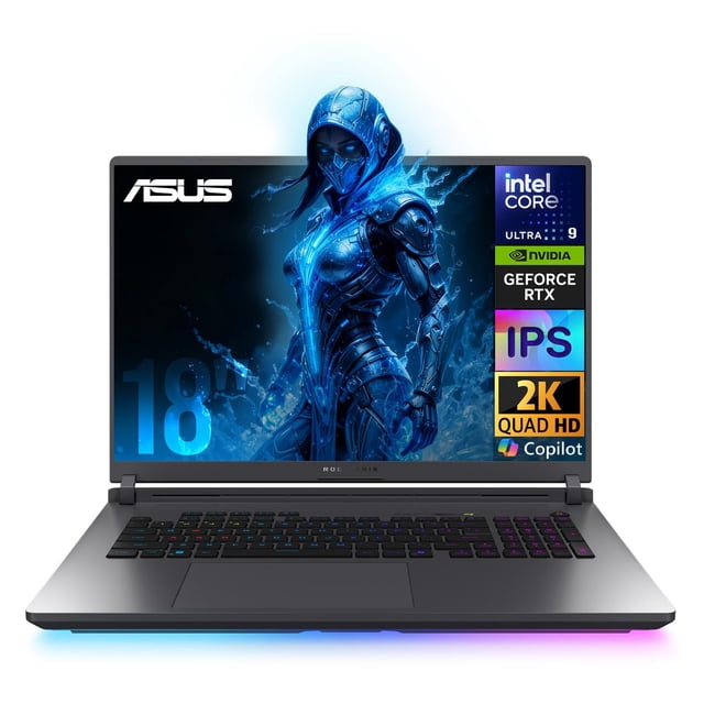 Laptop AI PC Gamer ASUS ROG Strix G18 GeForce RTX 5070 8GB Core Ultra 9 275HX NPU 64GB 1TB 18" QHD+ 240Hz Teclado Ingles Copilot