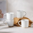 thumbnail image 3 of Vesteel Coffee Mugs Set of 4, 12oz Porcelain Coffee Cups with Handle, Ceramic Stoneware Mug for Milk, Coffee, Hot Cocoa, Microwave & Dishwasher Safe, Speckled White, 3 of 9