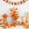 thumbnail image 2 of Thanksgiving Pumpkin Artificial Flower Arrangement, Fall Maple Leaves Faux Flower Centerpieces for Tables, Harvest Faux Bouquet Fall Party Supplies for Fall Home Indoor Decor, 2 of 7