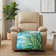 thumbnail image 4 of Kuiaobaty Palm Leaves Print Non Slip Reclining Cushion Slipcover, Turtle Print Quilted Armless Recliner Sofa Cover, Scratch Resistant Breathable Furniture Protector for Pets, Kids, 4 of 7