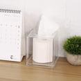 thumbnail image 3 of Caja dispensadora de pañuelos, soporte para cubierta, organizador de servilletas cuadrado transparente para almacenamiento de baño, cocina y dormitorio de oficina, 3 of 6