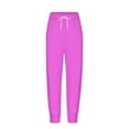 thumbnail image 4 of Drawstring Pants Women, Audhol Sweatpants for Women Pants Drawstring Casual Fashion Solid Color Cropped Pants Joggers for Women Hot Pink XL, 4 of 5