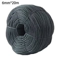 thumbnail image 1 of for Durable 6mm x 20m Black HDPE Rope: Versatile, Weatherproof & Strong!, 1 of 11