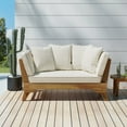 thumbnail image 2 of Noble House Serene Outdoor Acacia Wood Expandable Daybed in Teak/ Beige/Khaki, 2 of 9