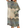 thumbnail image 4 of HELLHERO Paw Print Flower Design Bathing Suit Cover Up High Quality Fabrics Lightweight and Breathable Free Size Long Kimono Cover Ups for Swimwear Women for Womens, 4 of 6