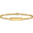 thumbnail image 3 of 14K Yellow Gold Curb Link Diamond Cut Id Bracelet (Width 5) (Length 8) - Jbsp, 3 of 5