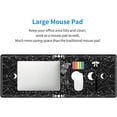 thumbnail image 5 of Black and White Skull Moth Moon Butterfly Gaming Mouse Pad 31.5x11.8inch, Non-Slip Computer Mouse Pad Waterproof Keyboard Pad, 5 of 6