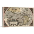 thumbnail image 1 of ARTCANVAS The Americas - The New World 1587 Canvas Art Print by Abraham Ortelius - Size: 60" x 40" (1.50" Deep) (3-Piece), 1 of 9