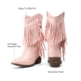 thumbnail image 4 of Botas de Vaquera para Niñas DREAM PAIRS con Flecos y Borlas Rosa Talla 13, 4 of 6