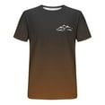 thumbnail image 6 of Men's Ombre Mountain Print Short Sleeve T Shirts Crew Neck Casual Tops Gradient Color Tees for Hiking and Summer Wear, 6 of 6