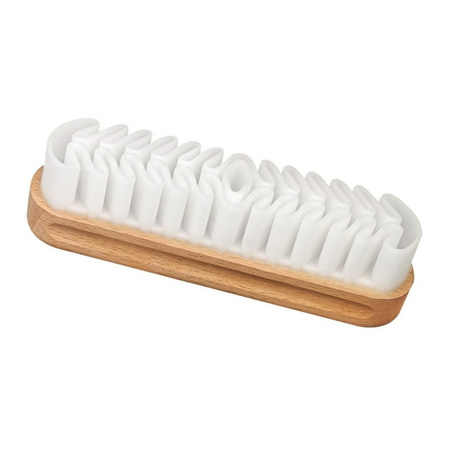 Billuyoard Cepillo de cuero, cepillos para zapatos de goma blanca, fregador profesional, mango de de mano, herramienta de limpieza, botas, bolsos, Suministros de limpieza para el hogar Billuyoard HA020622-00