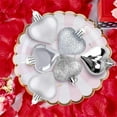 thumbnail image 6 of 36pcs Valentine's Day Heart-shaped Decorative Ornaments - Glossy Matte Powdered Small Pendants, Perfect for Holy Wreath Gift Decor Accessories Parties, 1.77*2.36in, Silver, 6 of 6